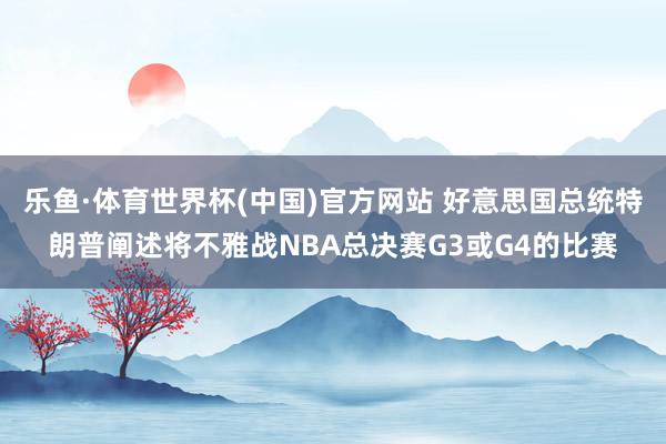 乐鱼·体育世界杯(中国)官方网站 好意思国总统特朗普阐述将不雅战NBA总决赛G3或G4的比赛