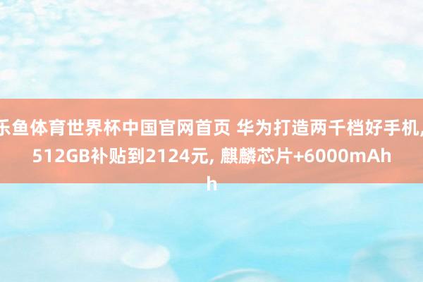 乐鱼体育世界杯中国官网首页 华为打造两千档好手机, 512GB补贴到2124元, 麒麟芯片+6000mAh