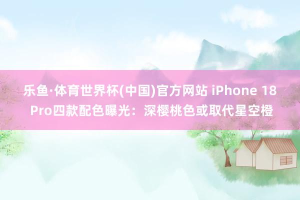 乐鱼·体育世界杯(中国)官方网站 iPhone 18 Pro四款配色曝光：深樱桃色或取代星空橙
