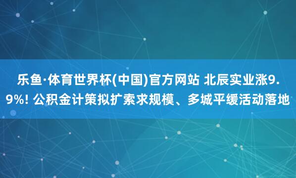 乐鱼·体育世界杯(中国)官方网站 北辰实业涨9.9%! 公积金计策拟扩索求规模、多城平缓活动落地