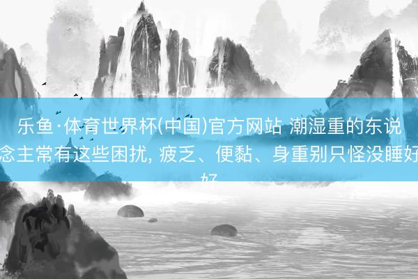 乐鱼·体育世界杯(中国)官方网站 潮湿重的东说念主常有这些困扰, 疲乏、便黏、身重别只怪没睡好
