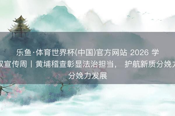 乐鱼·体育世界杯(中国)官方网站 2026 学问产权宣传周丨黄埔稽查彰显法治担当， 护航新质分娩力发展